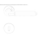Brass door handle on a rosette Barum