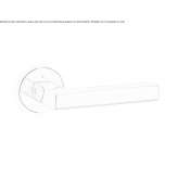 Brass door handle on a rosette Gardere