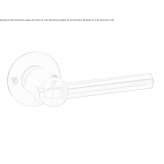 Brass door handle on a rosette Zimbor