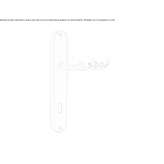 Brass and porcelain door handle on the back plate Lavis