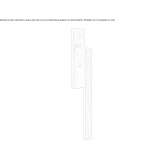 Mosiężna klamka okienna na płycie tylnej Sumirago