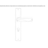 Chrome-plated brass door handle on the back plate Bennett