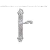 Chrome-plated brass door handle on the back plate Harku