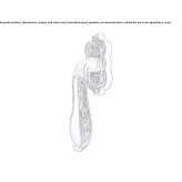 DK chrome-plated brass window handle on a rosette Malvik