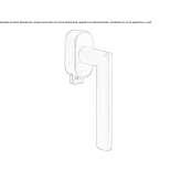 DK Zamak window handle on a rosette Recas