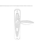 Classic style metal handle on the back plate with a lock Bielawy