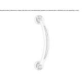 Chrome-plated brass handle with Swarovski® crystals Wundowie