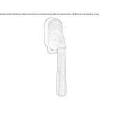 DK window handle on a rosette Dobrna