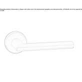 Zamak handle on a rosette Recas