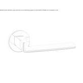 Brass door handle on a rosette Bogangar