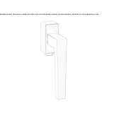 DK window handle on a rosette Rumney