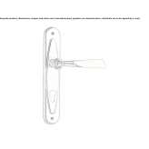 Chrome-plated brass door handle with Swarovski® crystals on the back plate Wundowie