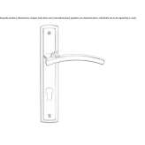 Chrome-plated brass door handle on the back plate Zbaszyn