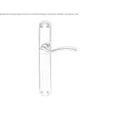 Classic style brass door handle on the back plate Marlboro