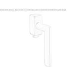 DK Zamak window handle on a rosette Recas