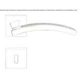 Chrome-plated brass door handle with Swarovski® crystals and lock Kaczyce