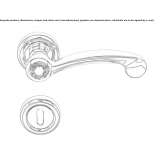 Chrome-plated brass door handle with pink Swarovski® crystals and lock Gastouni