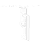 DK window handle with a lock on the rosette Ozalj