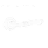 Brass door handle on a rosette Szarvas