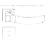 Chrome-plated brass door handle with pink Swarovski® crystals and lock Pisogne