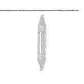 Recessed door handle in chrome-plated brass Malvik