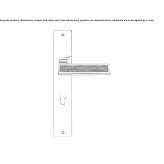 Chrome-plated brass door handle with Swarovski® crystals on the back plate Ocon