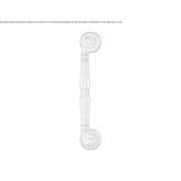 Classic brass handle for sliding windows Rokytne