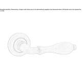 Brass door handle on a rosette Penitro