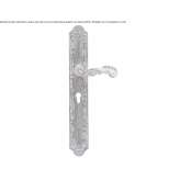 Chrome-plated brass door handle on the back plate Maletto