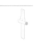 Klamka ze stali nierdzewnej na płycie tylnej Peri