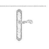 Chrome-plated brass door handle on the back plate Maletto