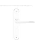 Classic style metal door handle on the back plate Sanare