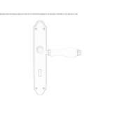 Classic style metal handle on the back plate with a lock Serino