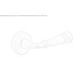Brass door handle on a rosette Malnas