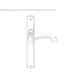 Classic style brass door handle on the back plate Encs