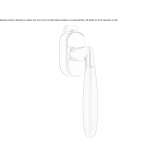 Klamka okienna mosiężna DK na rozecie Pirane