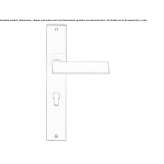 Chrome-plated brass door handle on the back plate Ouray