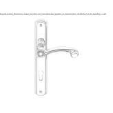 Chrome-plated brass door handle with Swarovski® crystals on the back plate Gastouni