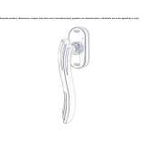 DK window handle with SmartBlock anti-burglary system Cardoso