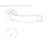 Brass door handle with Swarovski® crystals and lock Allkaj
