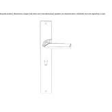 Chrome-plated brass door handle on the back plate Oslip