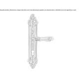 Chrome-plated brass door handle on the back plate Paks
