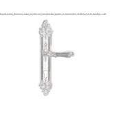 Chrome-plated brass door handle on the back plate Wieda