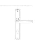 Classic style brass door handle on the back plate Logatec