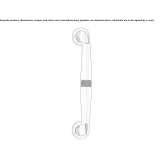 Chrome-plated brass handle with Swarovski® crystals Gorki