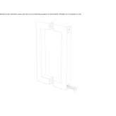 Stainless steel door handle Gosnay