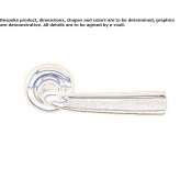Brass door handle on a rosette Axotlan