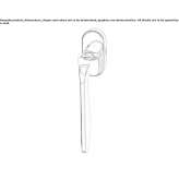 DK window handle made of brass Brittoli