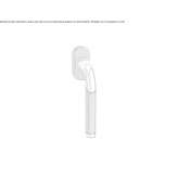 DK steel window handle on a rosette Sunbury