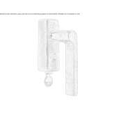 Bronze window handle with lock on the back plate Anthiro